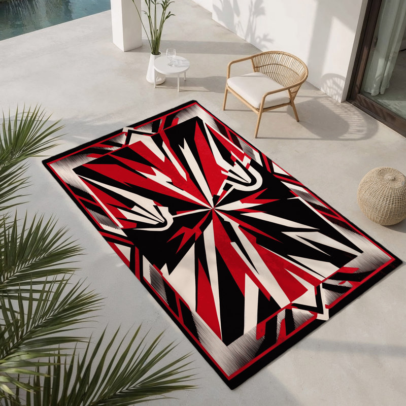 Scarlet Prism Indoor And Outdoor Area Rug, Rectangle 9' x 12'