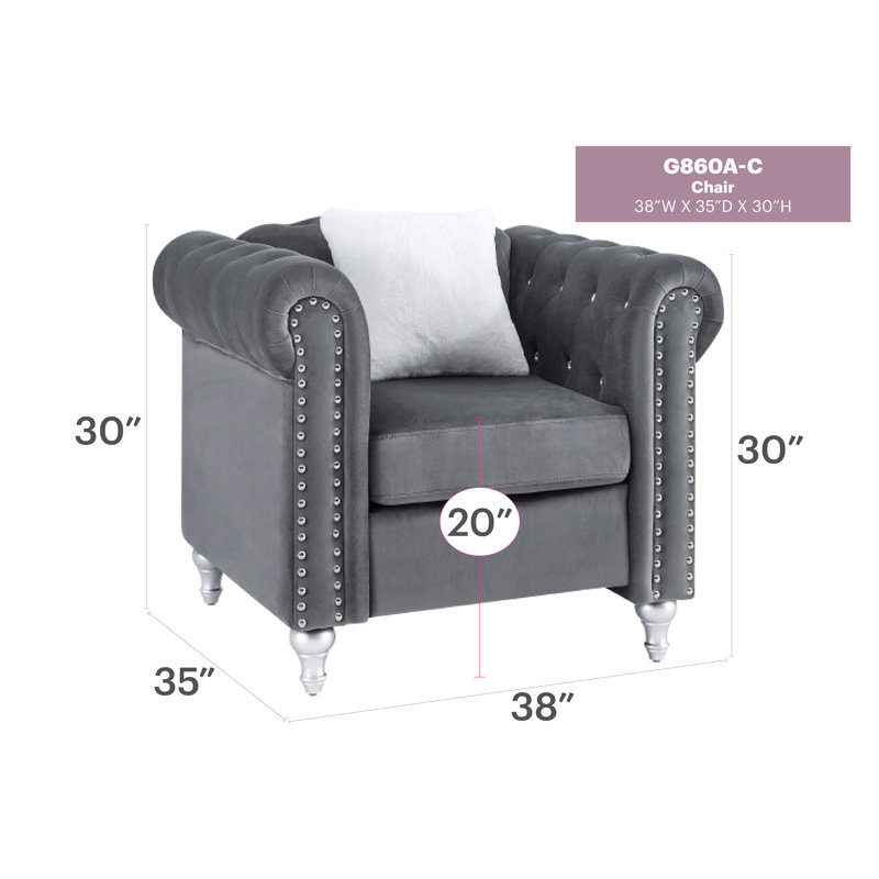 Fauteuil gris élégant et contemporain, Gris