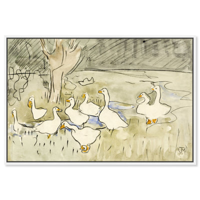 Theo Van Hoytema " Ducks " by Theo Van Hoytema Painting Print