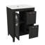 Meuble-lavabo 24 po avec tablette intérieure réglable, 2 tiroirs et une porte-2057315358