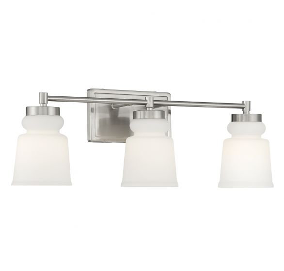 Gruene Dimmable Vanity Light in Brushed Nickel, Brushed Nickel