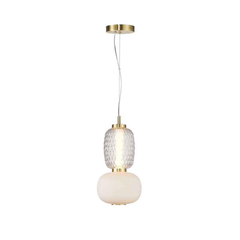 Doolan - 1-Light Double Shade Pendant - Brass