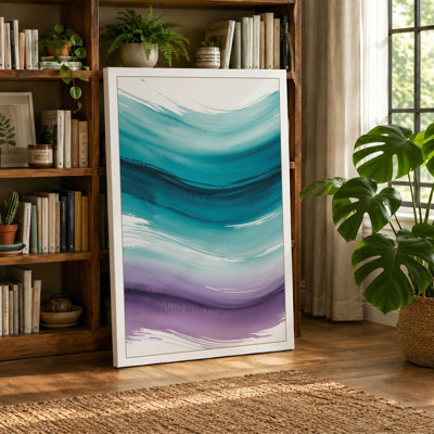 Liquid Serenity Minimalist - Wrapped Canvas
