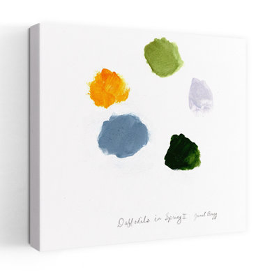 Contemporary Art Abstract Colorful Contemporary Daffodil Wall Art 1 Piece Wrapped Canvas Wall Art