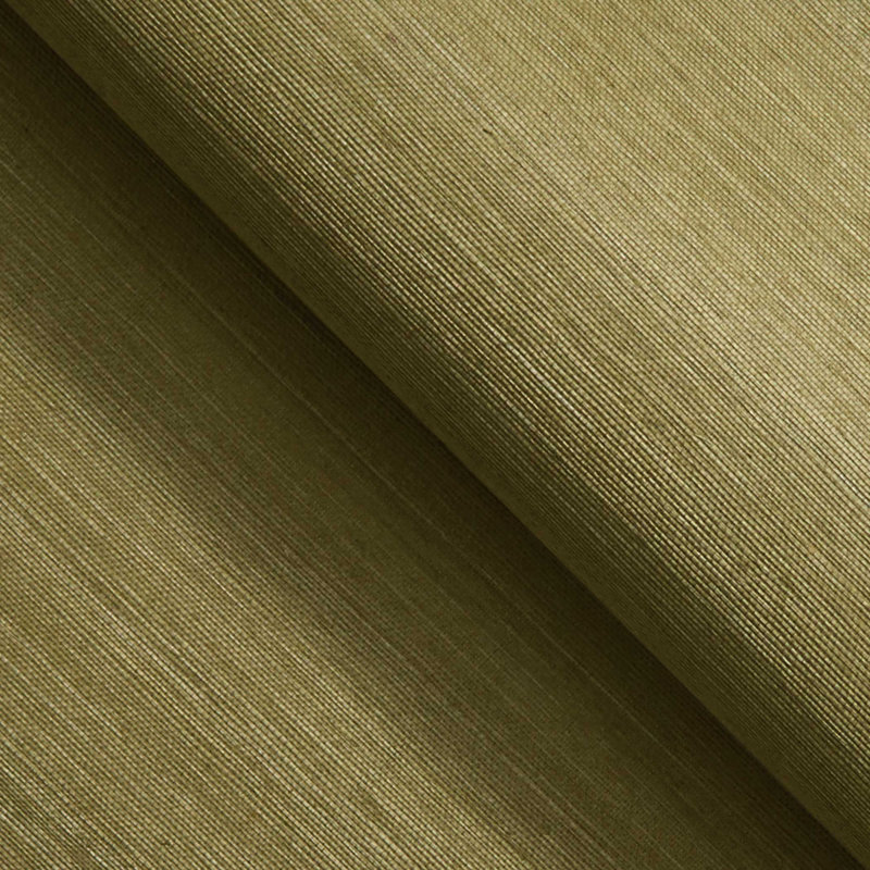 Papier peint sisal monochromatique Authentic Grasscloth, Vert mousse