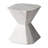 Chlora 17" Modern Geometric Hourglass End Table, Weatherproof Concrete Look Patio Side Table & Drum Nightstand-768501682