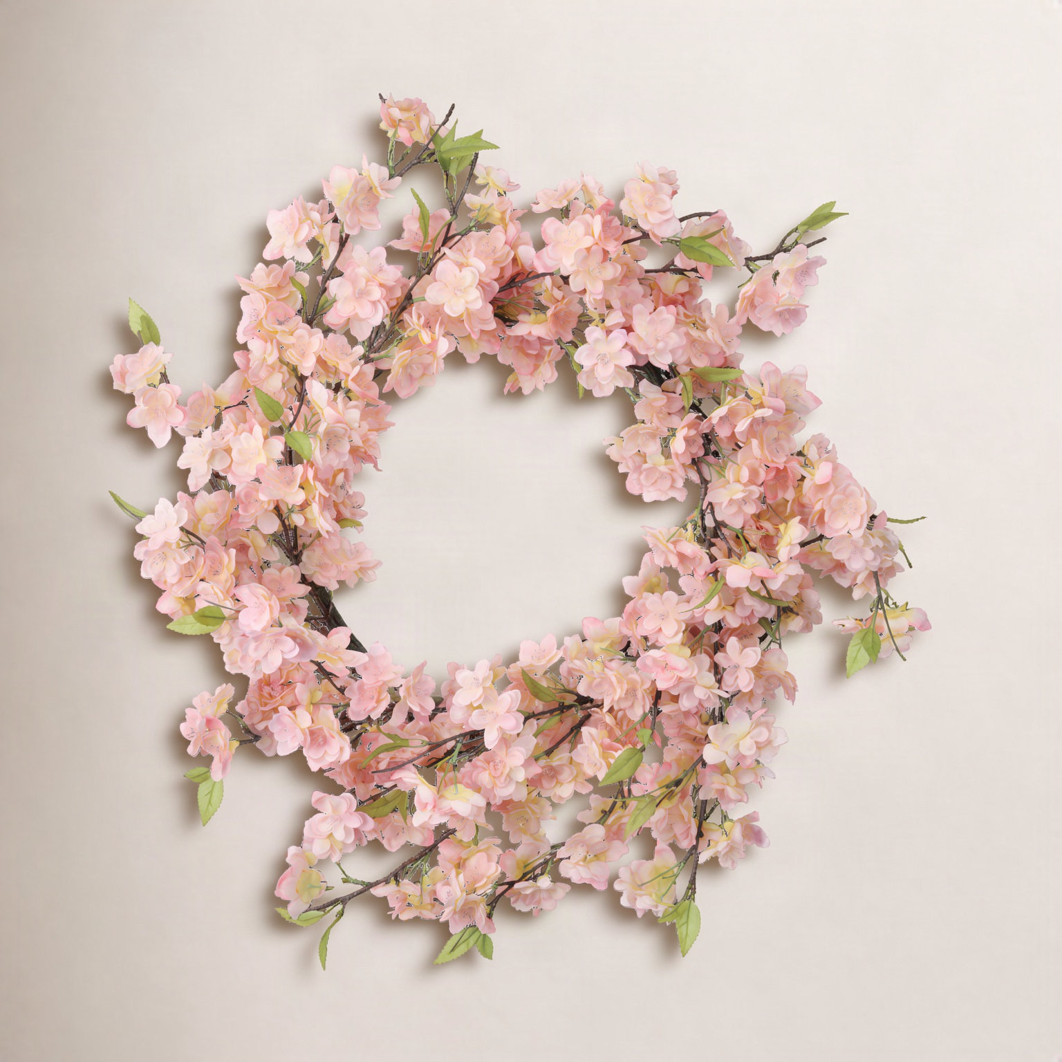 24" Cherry Blossom Wreath, Pink