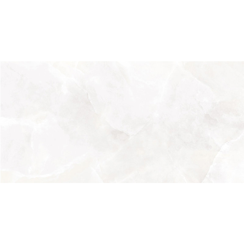 Geo Lush Porcelain Marble Look Wall & Floor Tile, Matte White