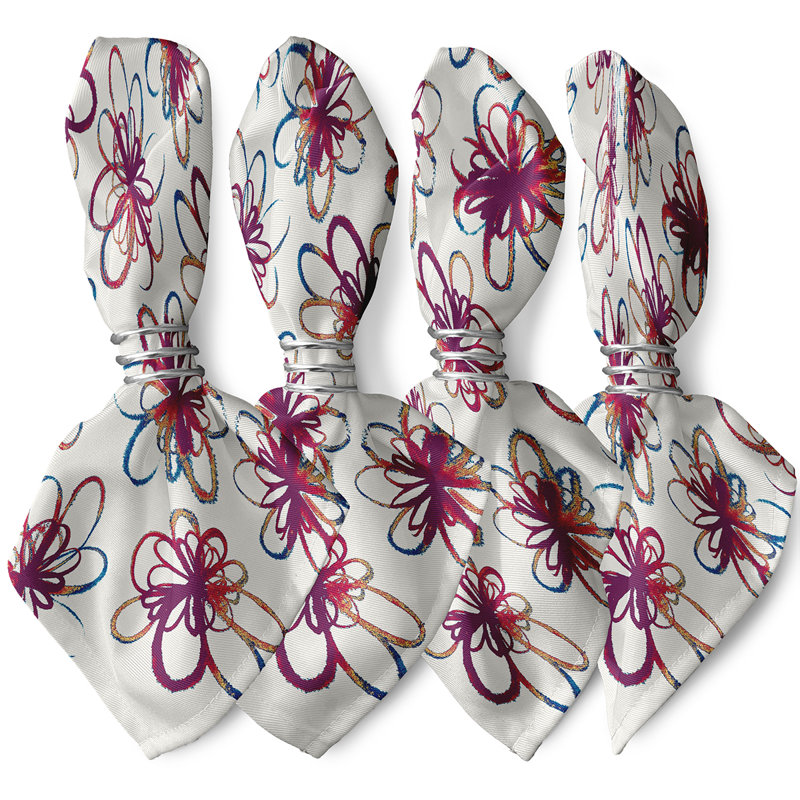 Cimitrio Polyester Modern & Contemporary Napkins, Purple