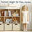 Solid Wood Toddler Bookcase with 3 Movable Drawers on Wheels - Kids Storage & Toy Organizer