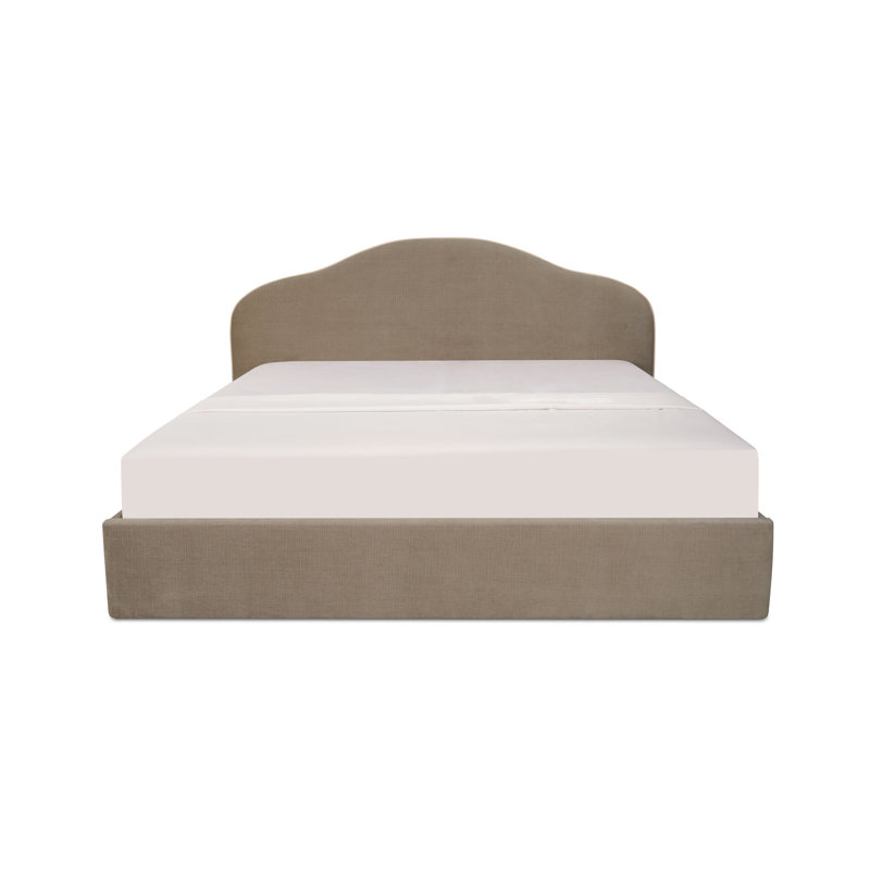 Maggie King Storage Bed Cream, Tan, Queen