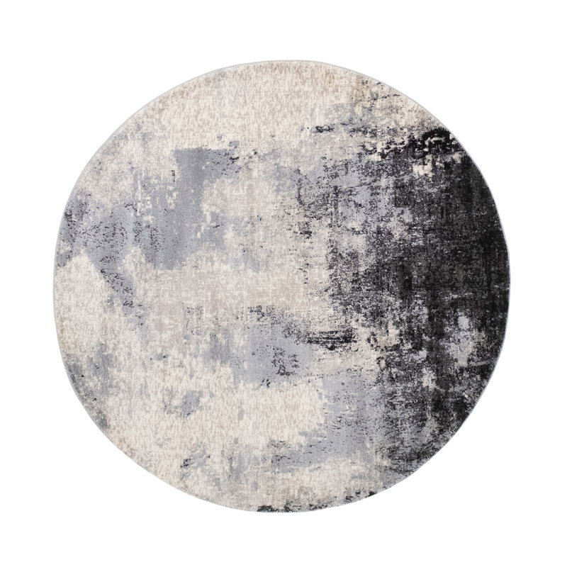 Kelson Abstract Indoor Rug, Round 4'5"