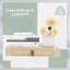 Tablette flottante avec tiroir, table de chevet pour chambre à coucher - tablette murale 16 po, tablette flottante blanche avec rangement, table de chevet flottante (naturel)
