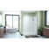 Flex 60" W x 36" D x 78" H Semi-Frameless Square Tub Enclosure with Fixed Panel and Base Included