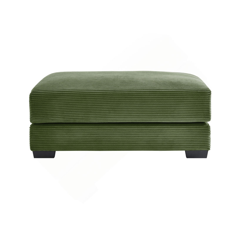 Repose-pieds d'appoint en velours côtelé, Green