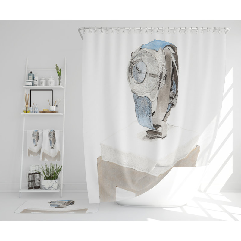 Necola Polyester Shower Curtain Set