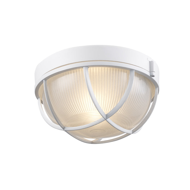Mindi 1 - Bulb Outdoor Bulkhead Light, White, 10" H x 10" W