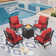 Asfand 4 - Person Outdoor Seating Group with Rocking Lounge Chairs&  Firepit Table