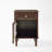 23"H Traditional Solid Wood Nightstand with Fluted Glass Door, Drawer-Left-102430246-102430244