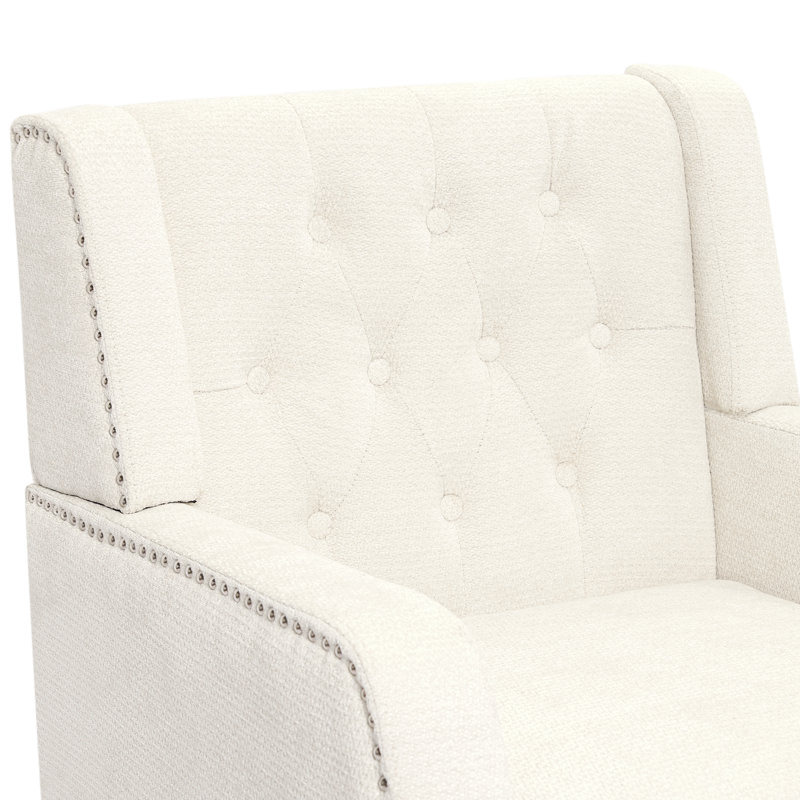 Fauteuil d'appoint rembourré 21,65 po, Blanc