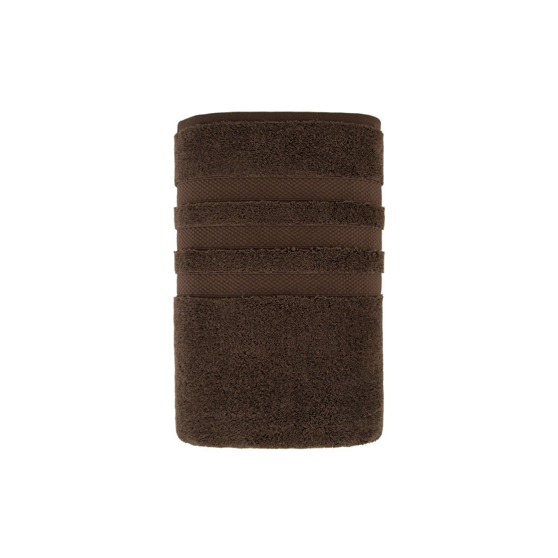 1 / Rayé / Serviette de bain, Brun