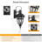  Matte Black Motion Sensor Outdoor Wall Sconce With Seed Glass
