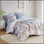 Ensemble d'édredon floral avec draps bleu-134085802