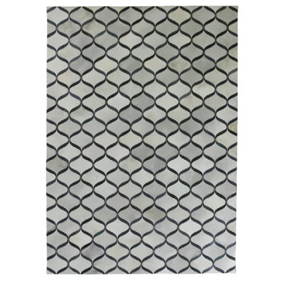 Natural Hide Cowhide Geometric Area Rug