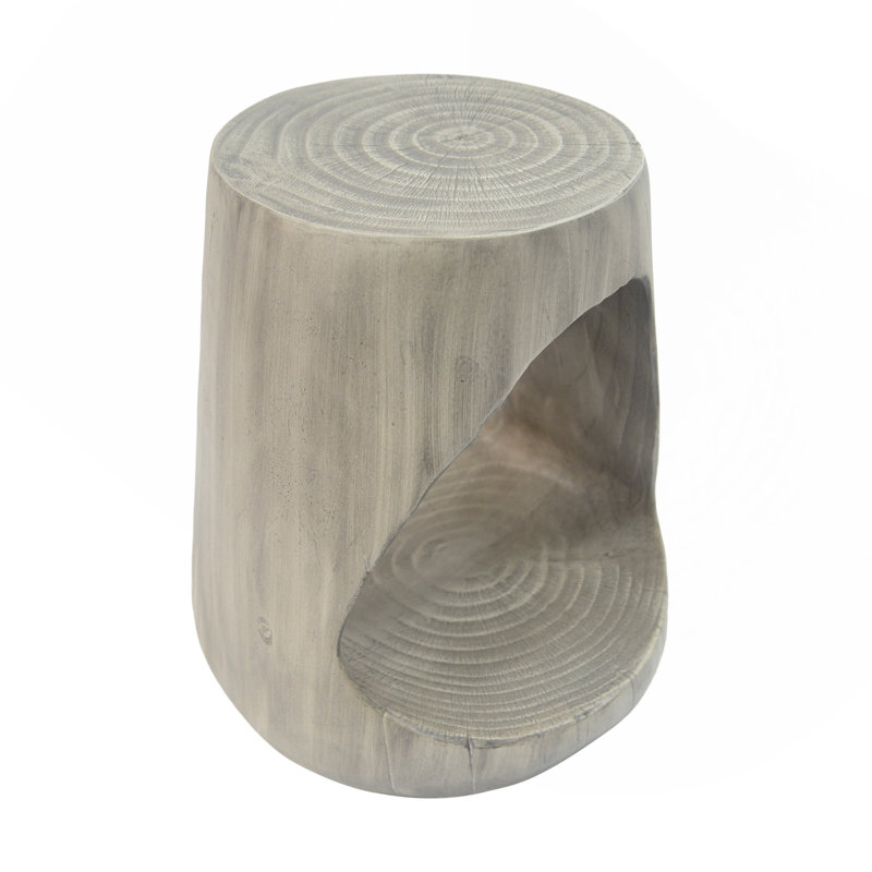Hollow Side Table, Wood-Like Texture