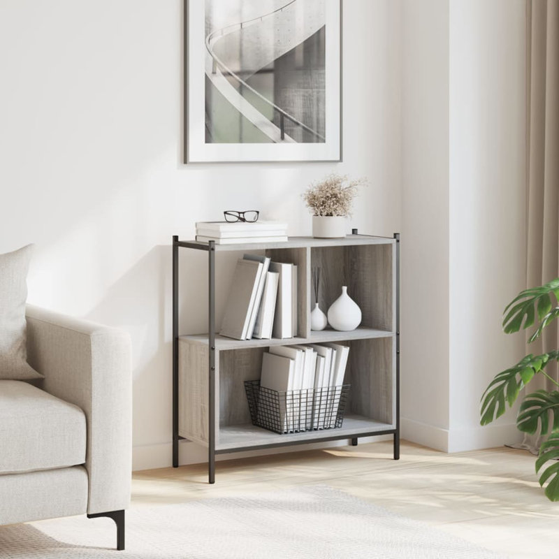 77.5cm H x 72cm W Steel Standard Bookcase, Grey Sonoma