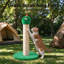 Griffoir géant de 56 cm avec corde en sisal et jouet suspendu interactif, poteau à griffer robuste pour chatons et grands chats, de couleur verte.-408571310