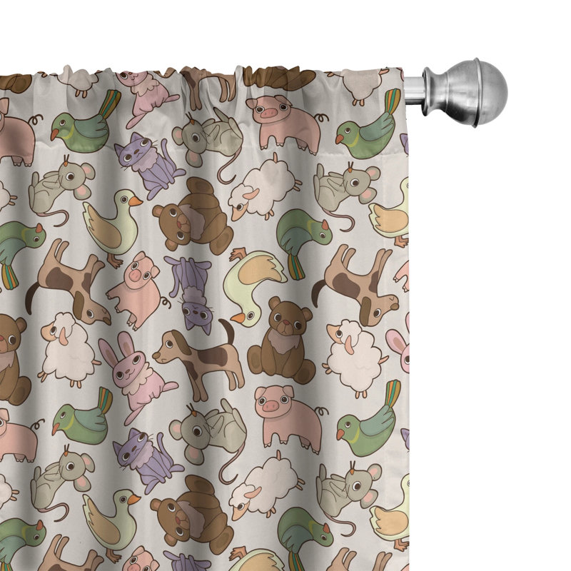 Semi-Sheer Thermal Rod Pocket Curtain Panels, 28" x 95"