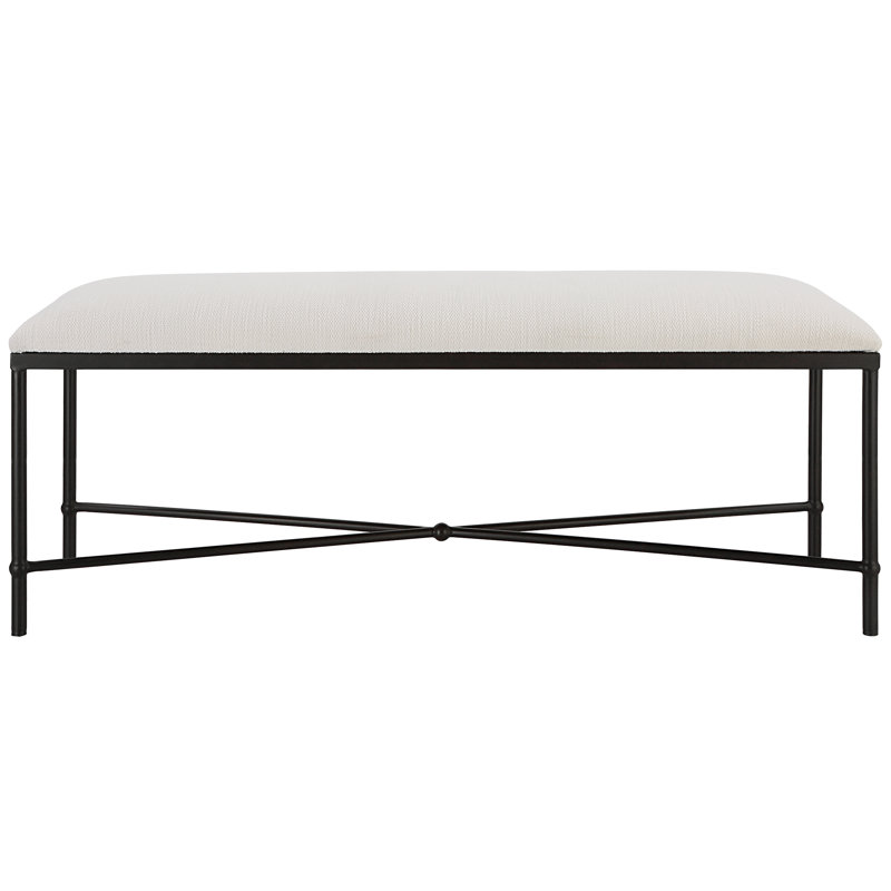 Avenham Small Bench, Black, Black, 20" H x 50" W x 16"D
