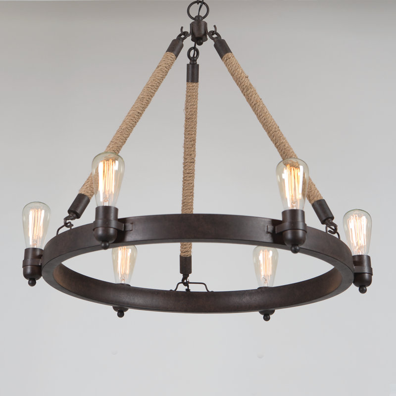 Lustre style chandelier 6 lumières Isabella