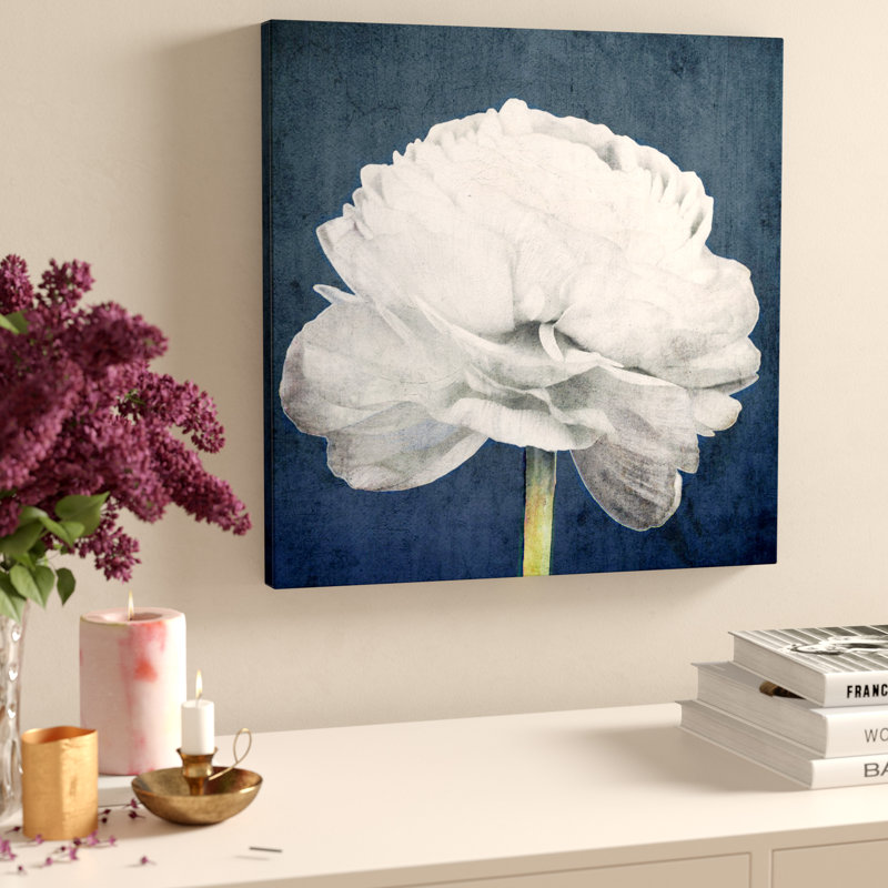Barroso " Floral And Botanical Pretty View, Modern & Contemporary White " by Oliver Gal, 40" H x 40" W, Wrapped Canvas