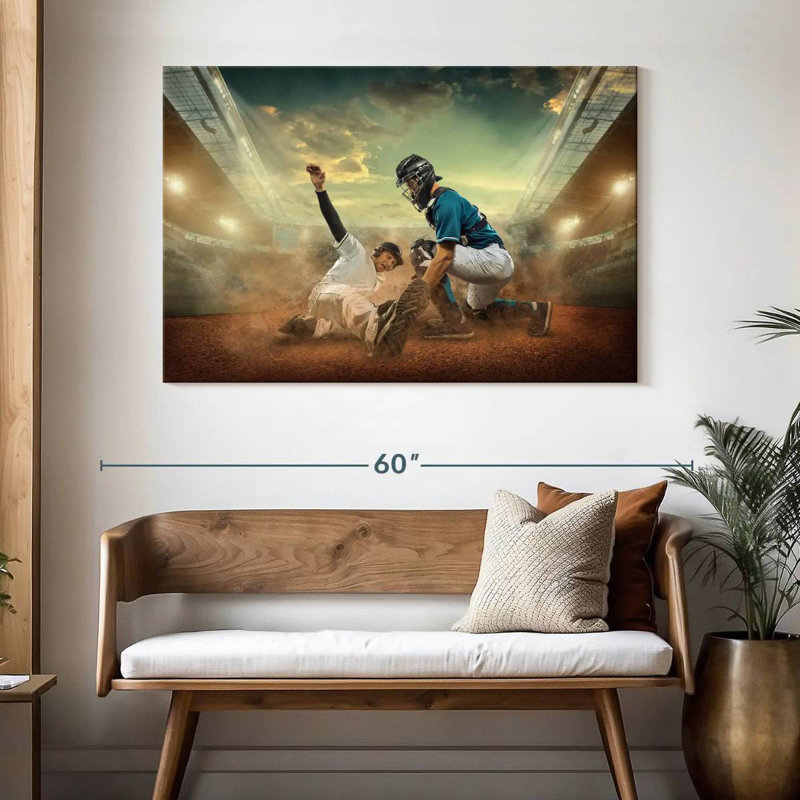Sireci Baseball Action, 32" H x 48" W