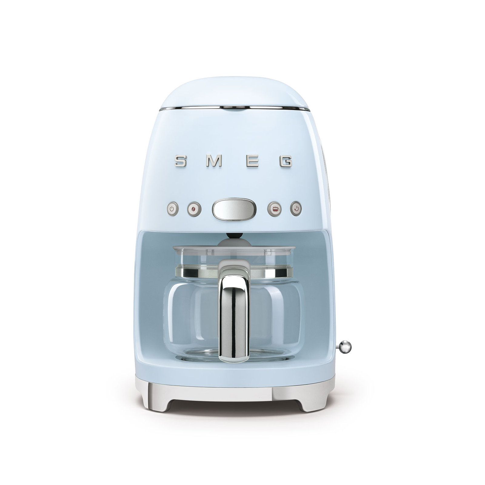 SMEG 50's Retro Style 10-Cup Drip Coffee Machine with Filter, Pastel Blue