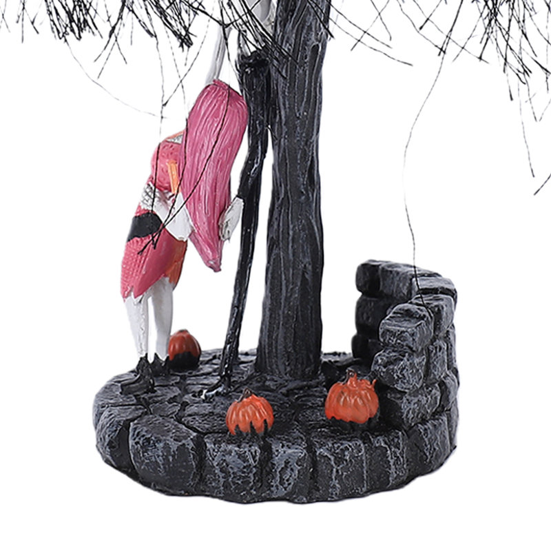 Lampe de table en résine fantasmagorique pompons noirs veilleuses de chevet pour décoration de fête