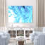 «Kerriana Blues Shower Liquide Abstract», impression sur toile tendue-1995104088