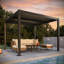 Pergola en aluminium avec toit à persiennes réglable l 10 pi x P 12 pi-132793768-131428984-131660594