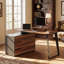 Bureau en L noyer et noir en L 54 po avec armoire de rangement Royalston