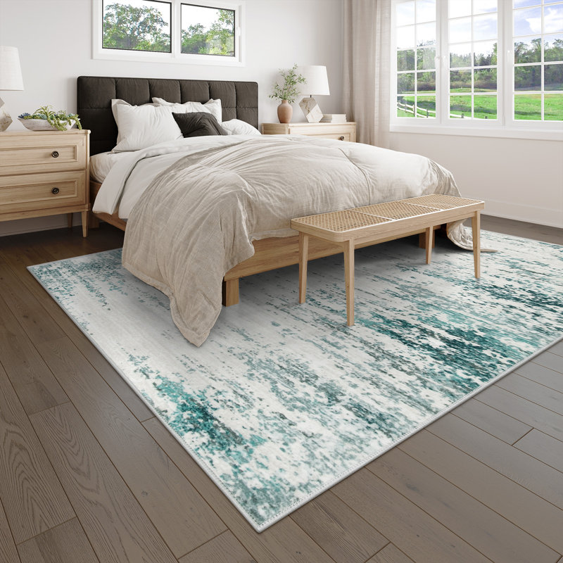 Tapis de sol antidérapant et lavable Kayo, Rectangulaire 8 pi x 10 pi