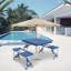 53'' Rectangular Folding Table with 4 Chairs