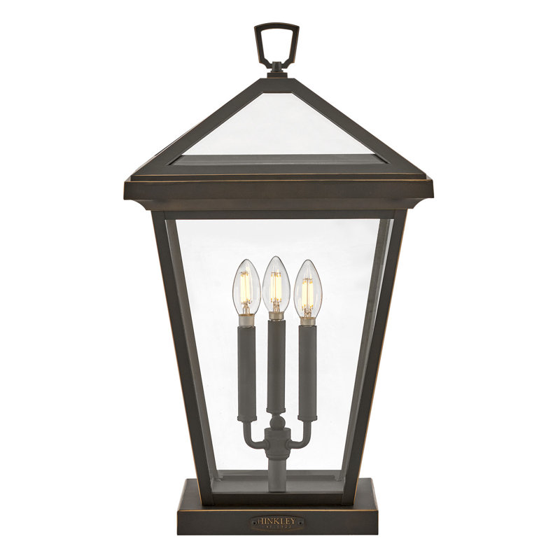 Alford Place 3-Light Outdoor Pier Mount Lantern, Oil Rubbed Bronze