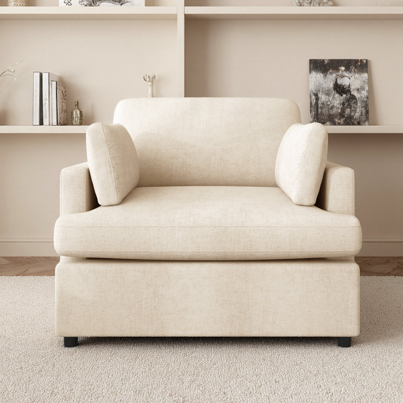 Fauteuil d'appoint Mirod, Polyester beige