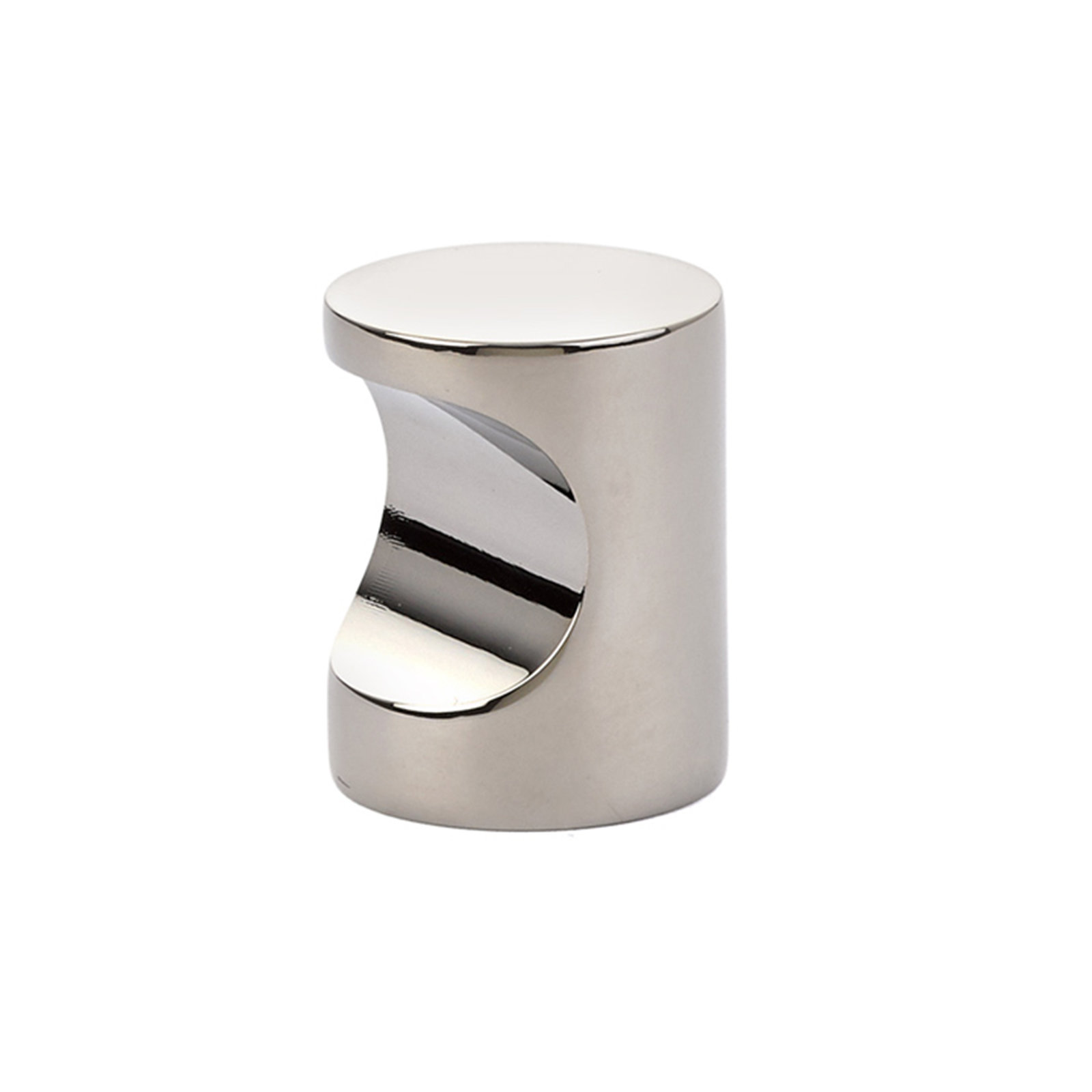 Cylindrical Knob Knob, Polished Nickel, 1"