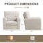 Fauteuil pivotant rembourré 34 po-440179010