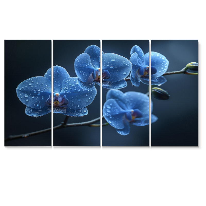 Rousey - ensemble d'art mural orchidées, H 32 po x l 64 po