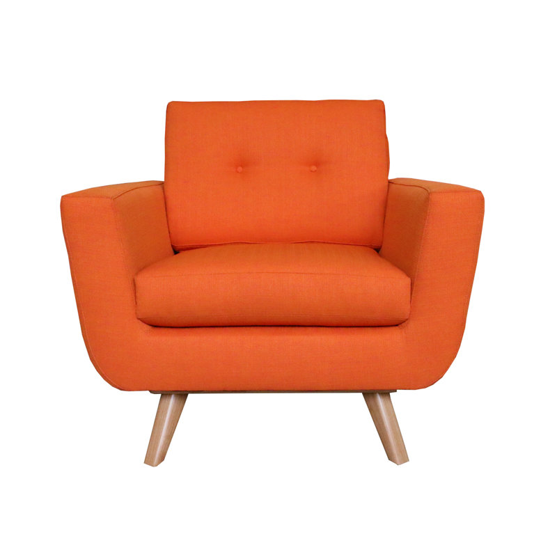 Fauteuil Callie, Tissu natté safran Klein, Naturel, Moyenne