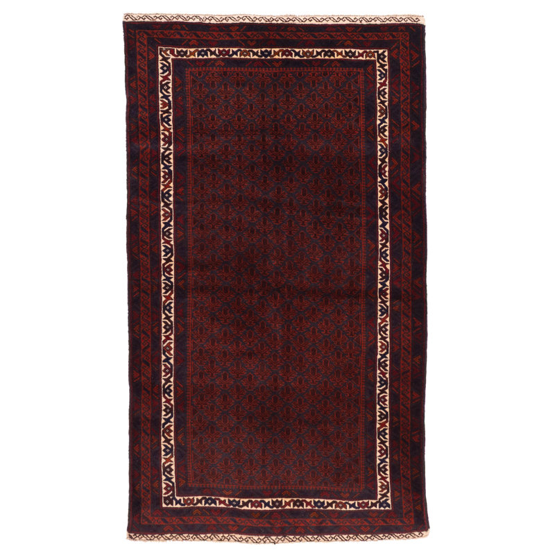 Tapis rouge Teimani 3 pi 10 po x 6 pi 6 po